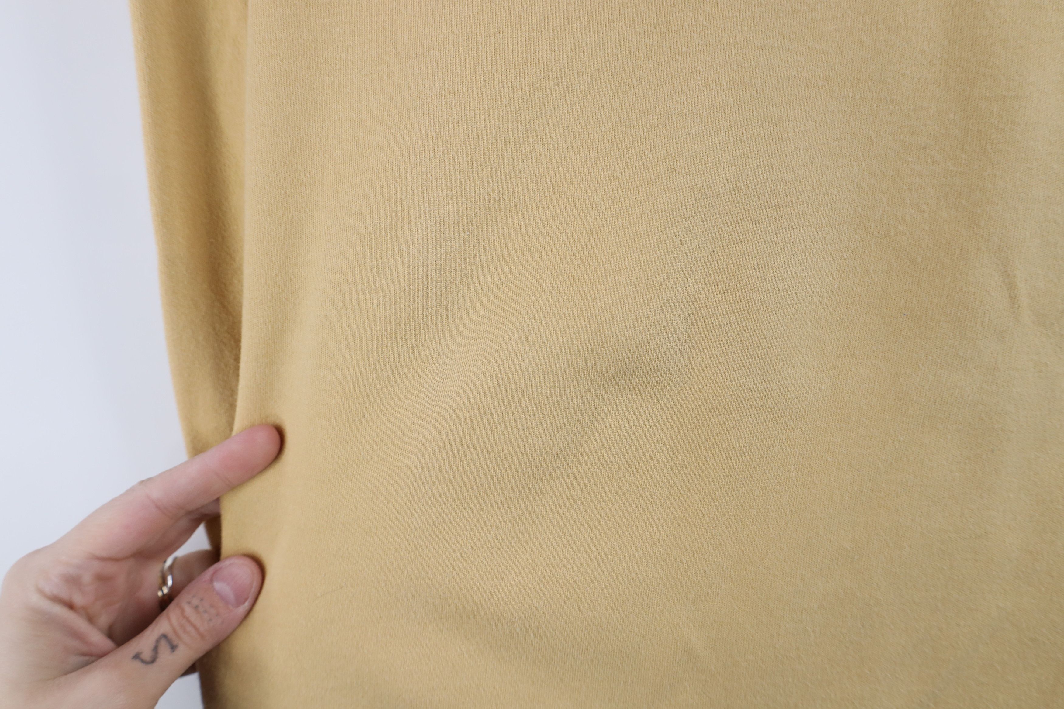 Vintage × Woolrich Woolen Mills Vintage 90s Woolrich Blank Mock Neck T-Shirt Cotton Beige Size M / US 6-8 / IT 42-44 - 4 Thumbnail