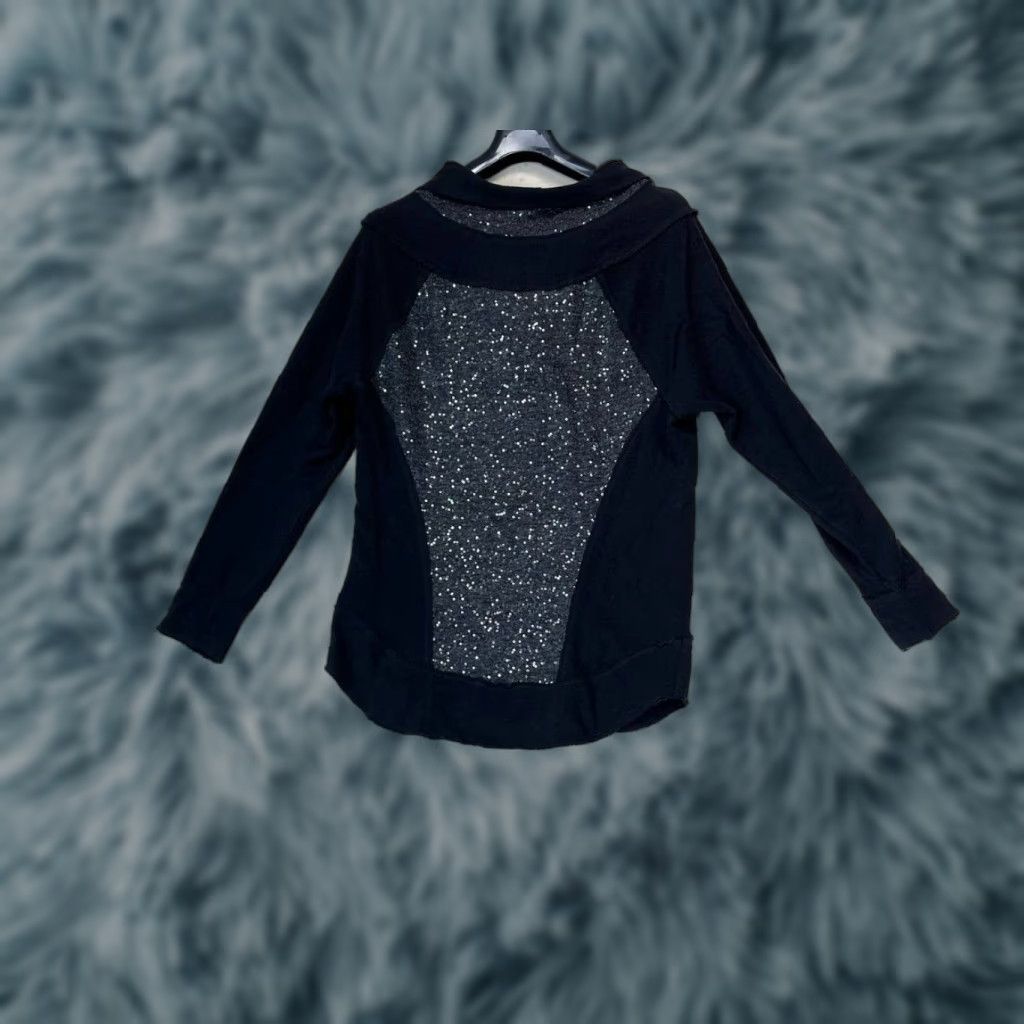 Free People Free People Hoodie Sweater Women M Black Knit Sequin Hooded Pullover Casual Modern 90s Hipster Holidays Size M / US 6-8 / IT 42-44 - 1 Thumbnail