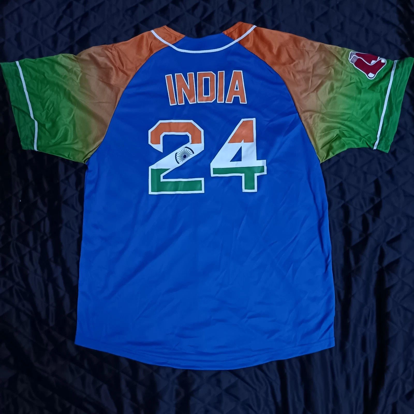 MLB Boston Red Sox India Celebration SGA MLB Baseball Jersey Size US L / EU 52-54 / 3 - 5 Thumbnail