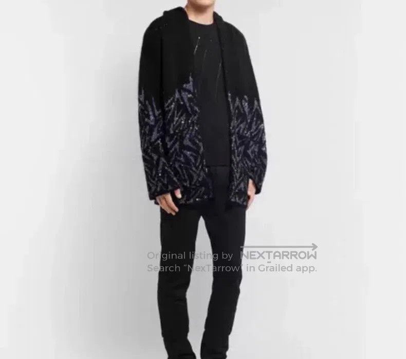 Saint Laurent Paris Saint Laurent Paris Blue Scale Lightning Cardigan Size US M / EU 48-50 / 2 - 6 Thumbnail
