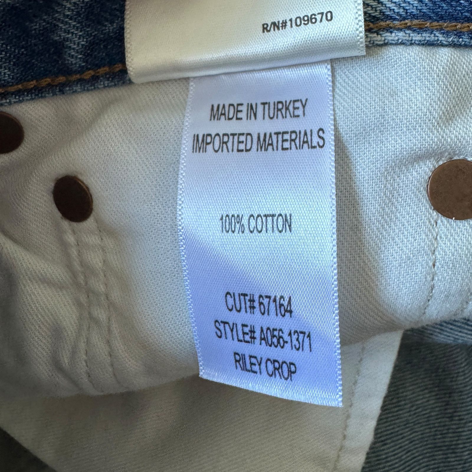 Agolde AGOLDE Riley High Rise Straight Crop Jean Haven Wash Size 25" / US 0 / IT 36 - 5 Thumbnail