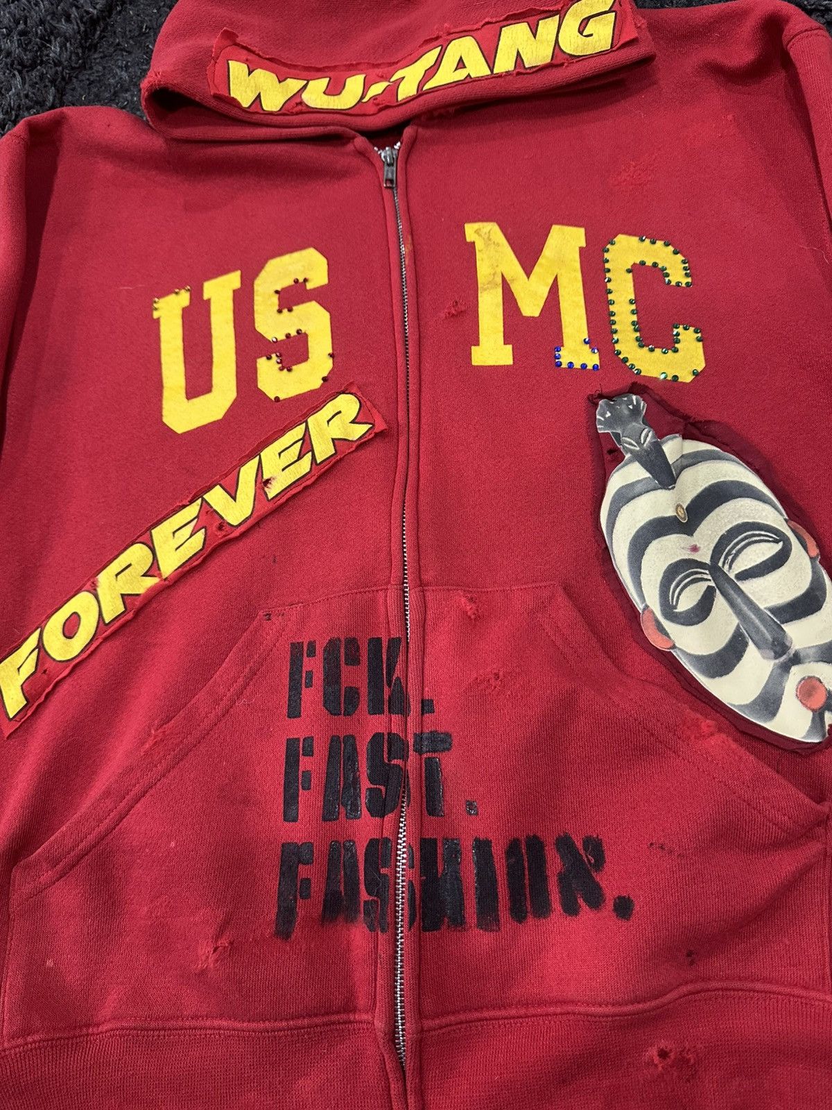 Vintage Custom Wu-tang Marine Corps Hoodie Size US L / EU 52-54 / 3 - 4 Thumbnail