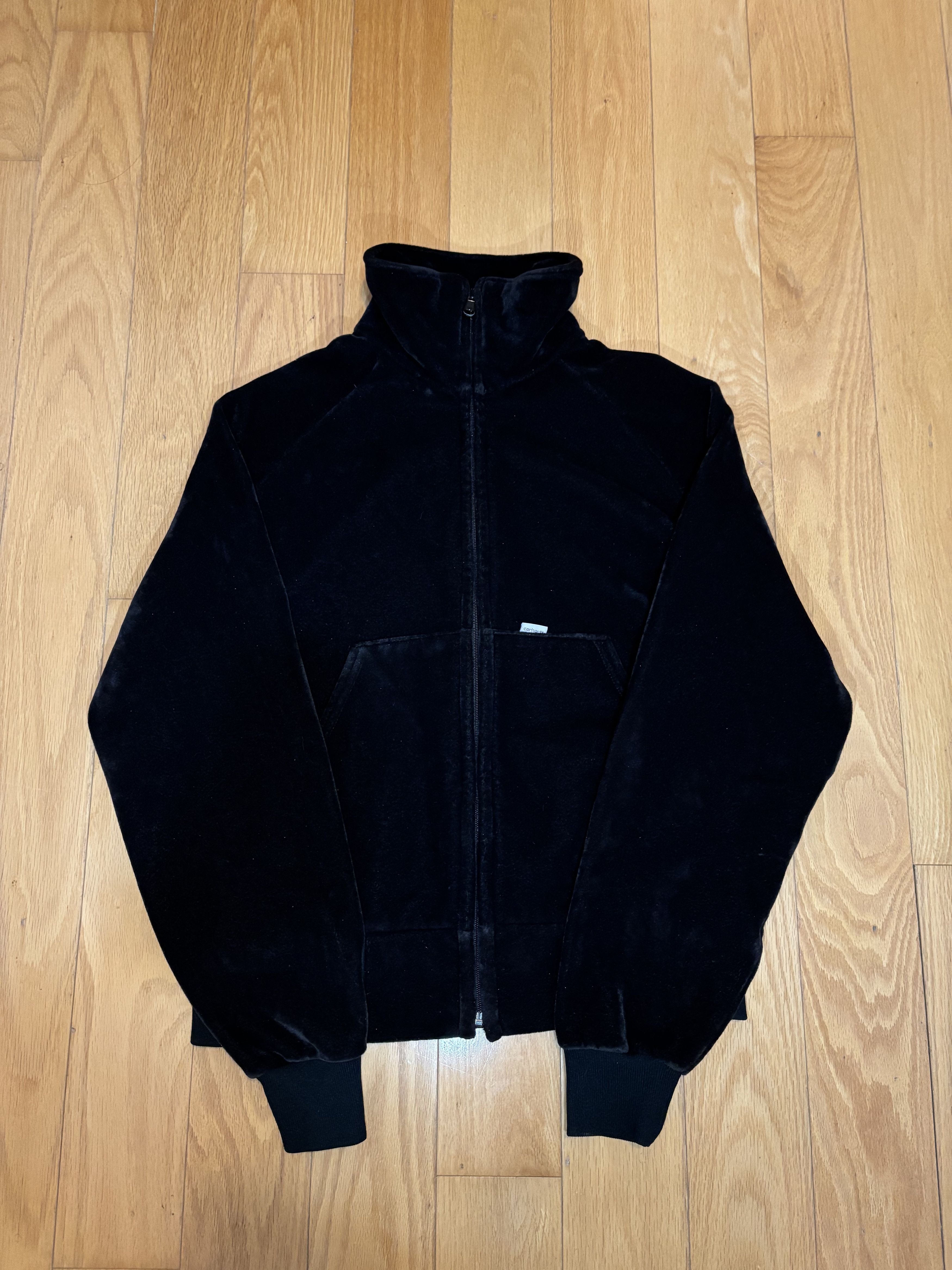 Carhartt Vintage 80s Carhartt Velour Jacket BLK M Size US M / EU 48-50 / 2 - 3 Thumbnail
