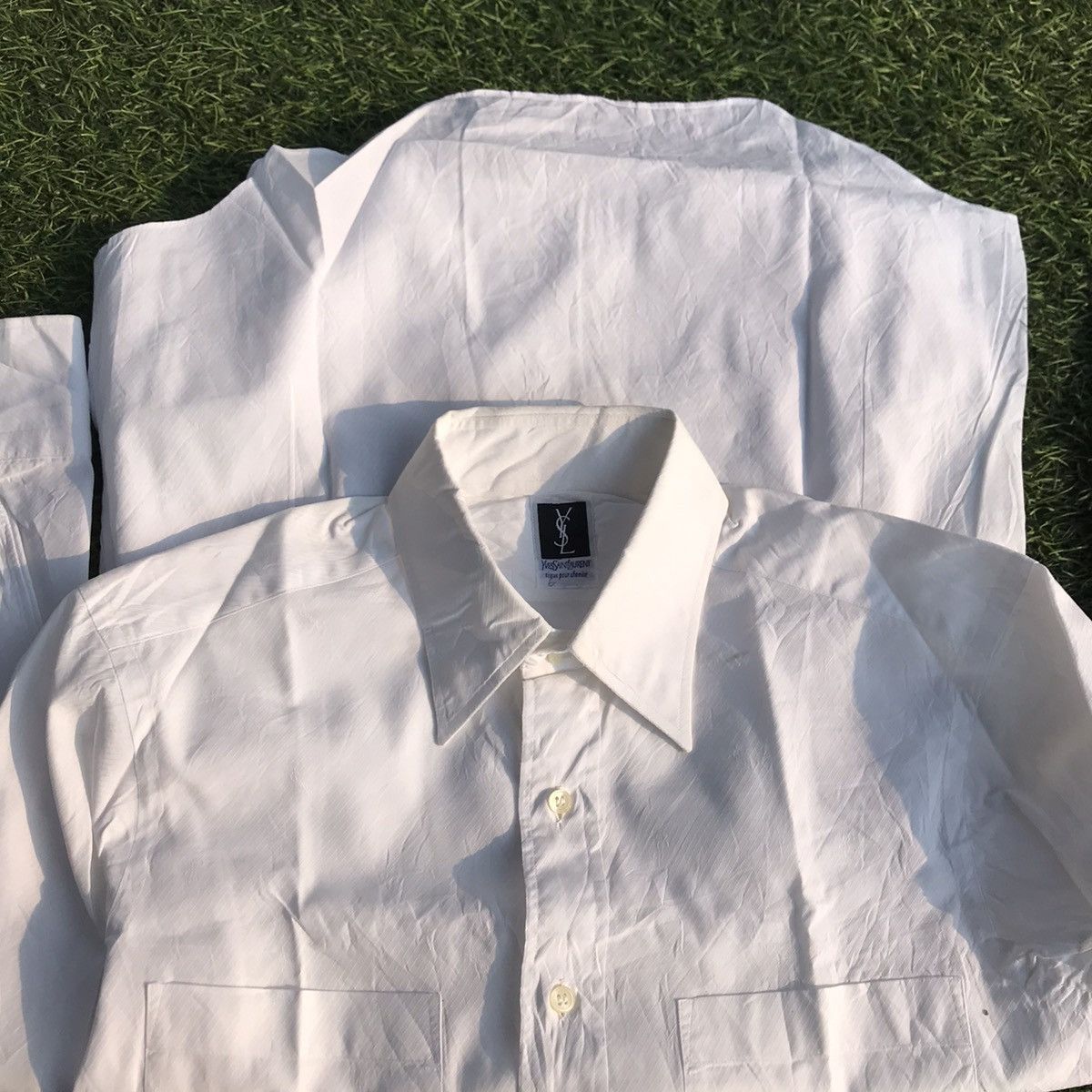 Designer × Saint Laurent Paris × Yves Saint Laurent Vintage YSL yves Saint Laurent White Long sleeves shirt pock Size US M / EU 48-50 / 2 - 4 Thumbnail