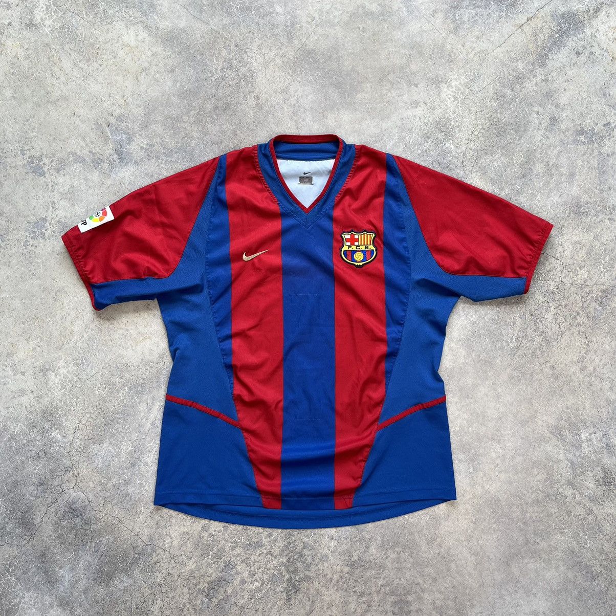 Nike × Soccer Jersey × Vintage 2002/03 NIKE FC BARCELONA HOME SOCCER