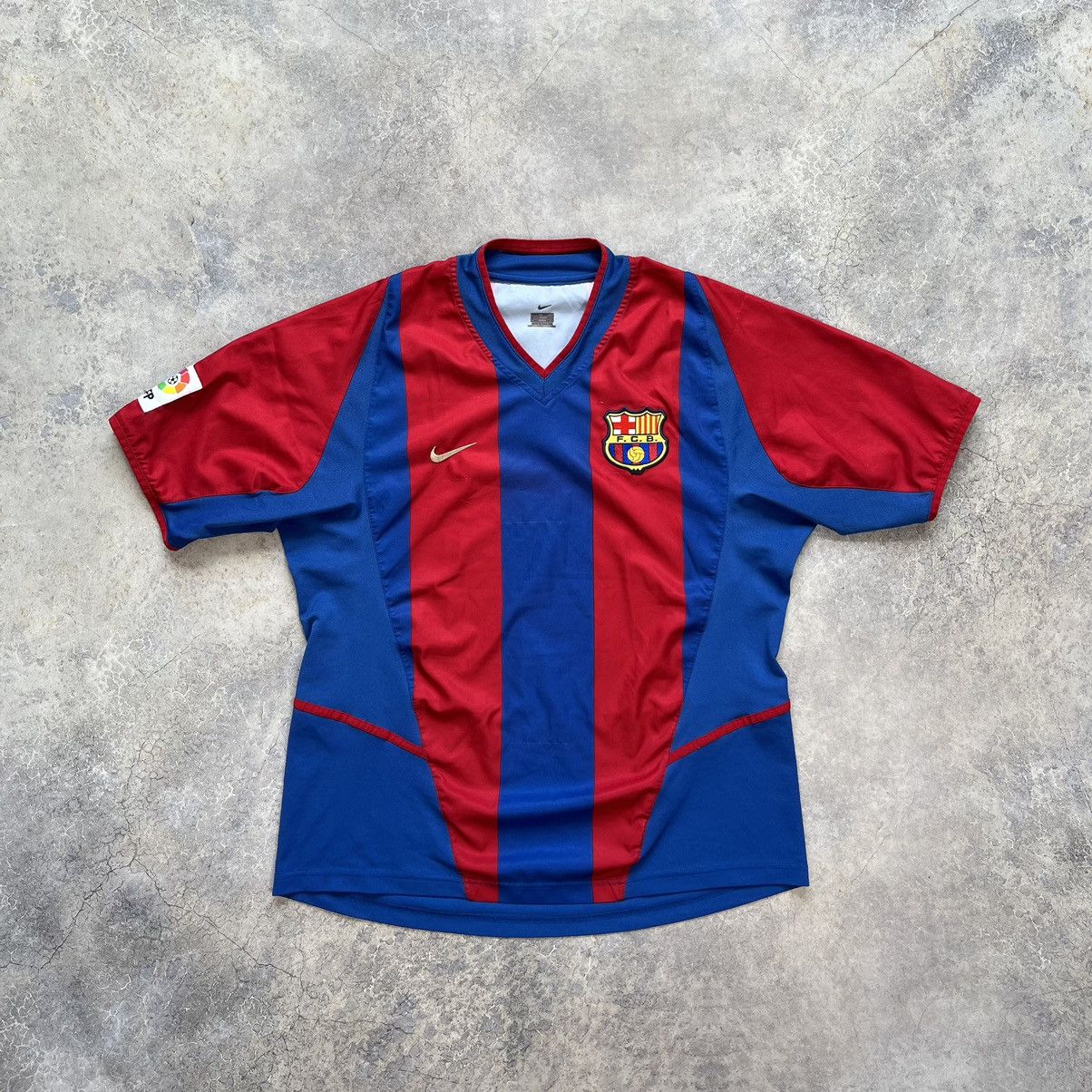 Nike 2002/03 NIKE FC BARCELONA HOME SOCCER SHIRT FOOTBALLJERSEY | Grailed