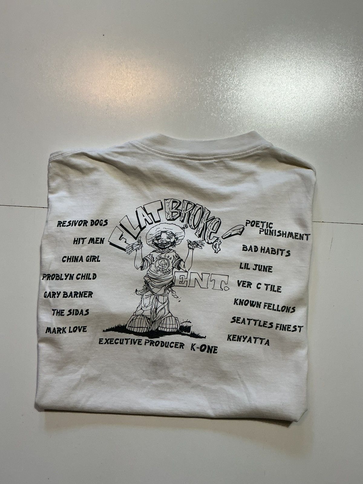 Vintage 1998 O.F.T.B. Operation From The Bottom Flat Broke T-Shirt Size US L / EU 52-54 / 3 - 1 Thumbnail