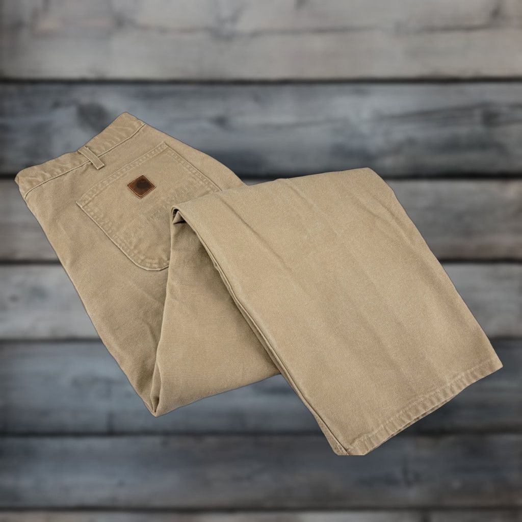 Carhartt Carhartt B11 CML Men’s 40x32 Dungaree Fit Canvas Duck Work Carpenter Pants Size US 40 / EU 56 - 1 Thumbnail