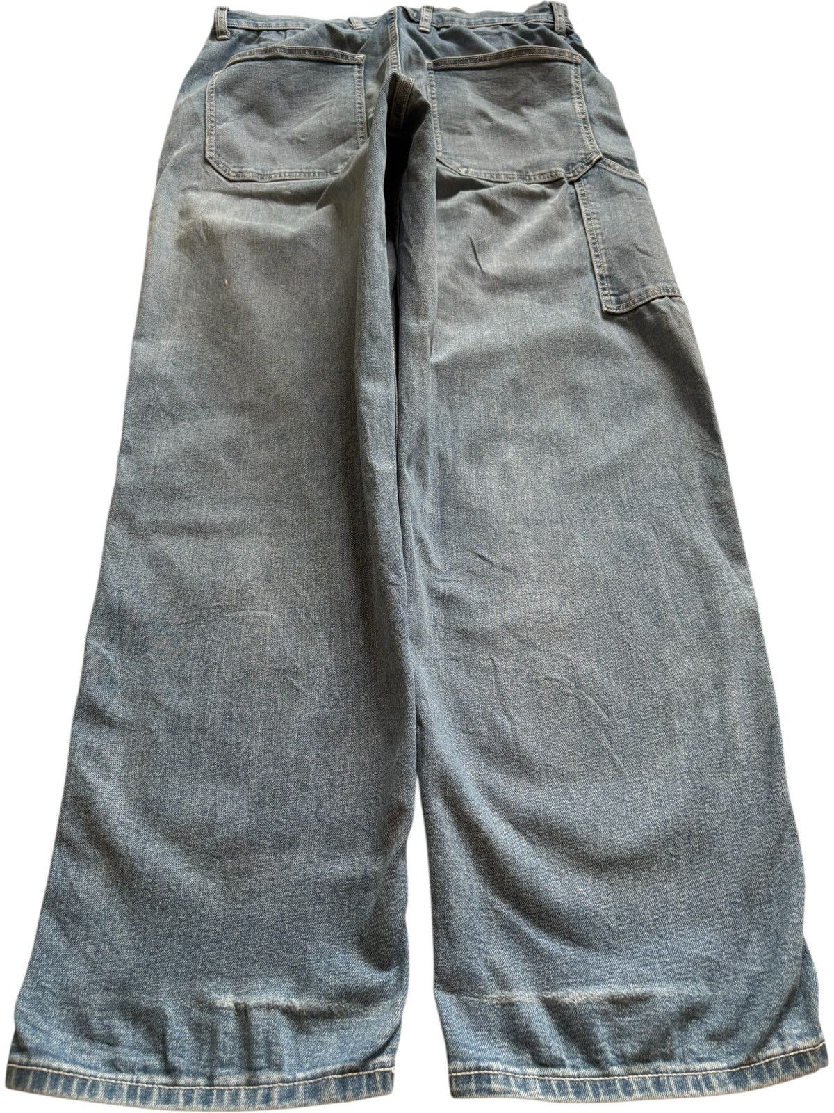 Japanese Brand × Jun Takahashi × Uniqlo Vintage Uniqlo Carpenter Mud Wash Distressed Loose Jeans Size US 32 / EU 48 - 2 Thumbnail
