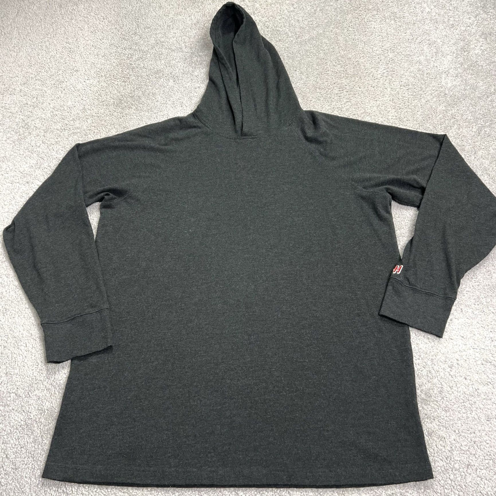 Vintage Homage Hoodie Mens XL Pullover Hooded Shirt Long Sleeve Dark Gray Tri Blend Crew Neck Budget? Size US XL / EU 56 / 4 - 2 Thumbnail