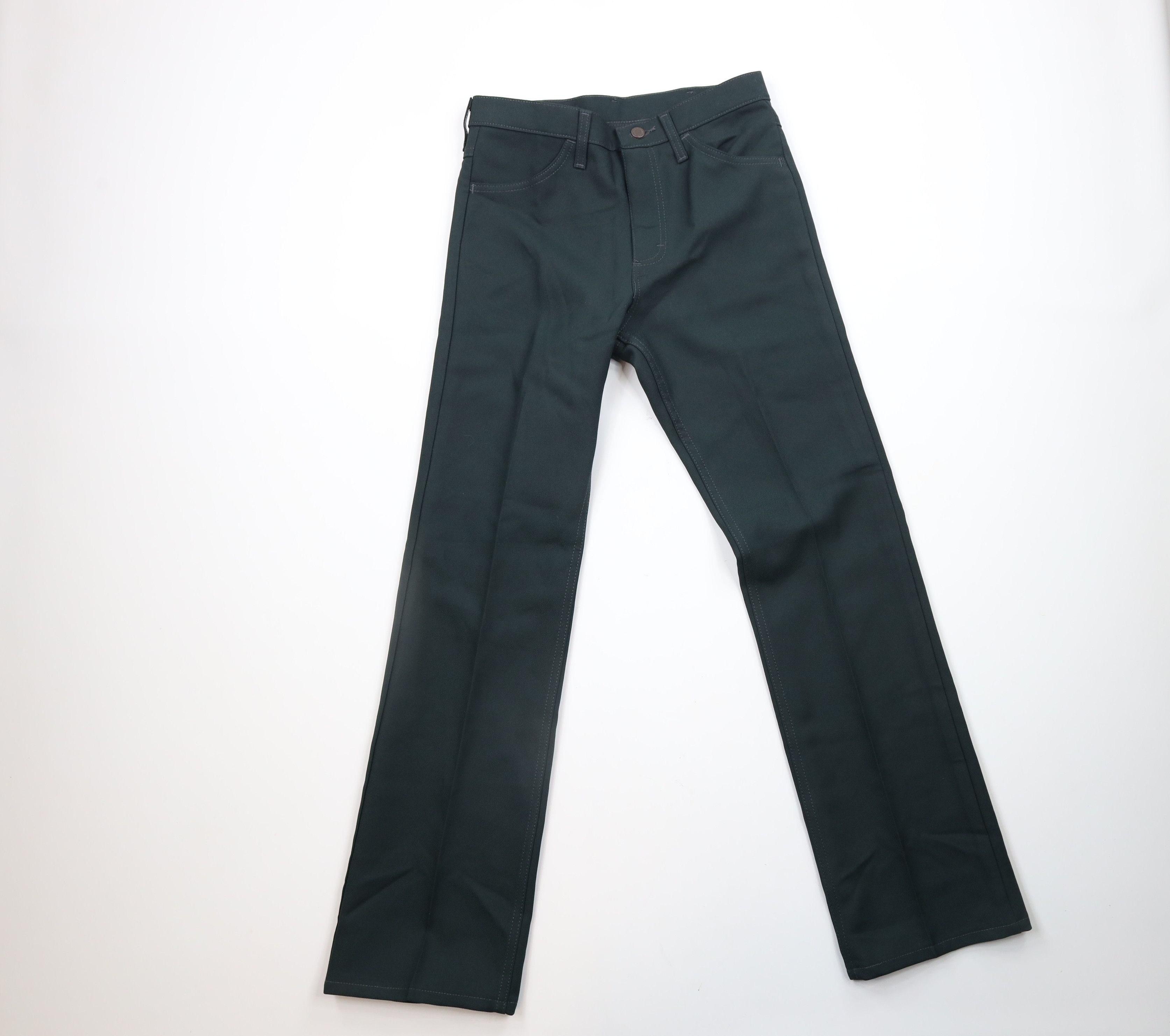 Vintage × Wrangler Vintage 90s Wrangler Wide Leg Bootcut Pants Green Polyester Size US 31 - 1 Thumbnail