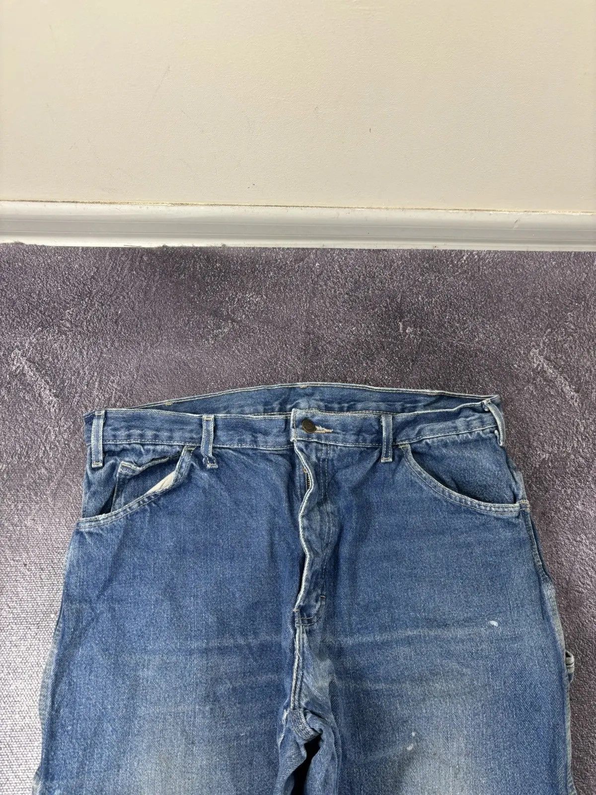 Dickies × Vintage Vintage Dickies Relaxed Fit Painted USA Work Denim Jeans Size US 36 / EU 52 - 7 Thumbnail