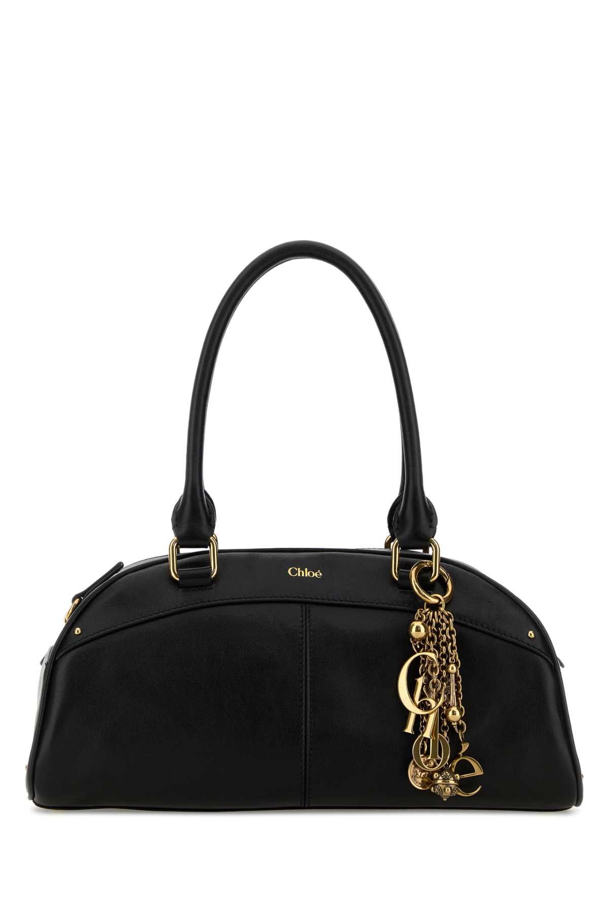 Chloe Black Leather Bowling Handbag Size ONE SIZE - 1 Thumbnail