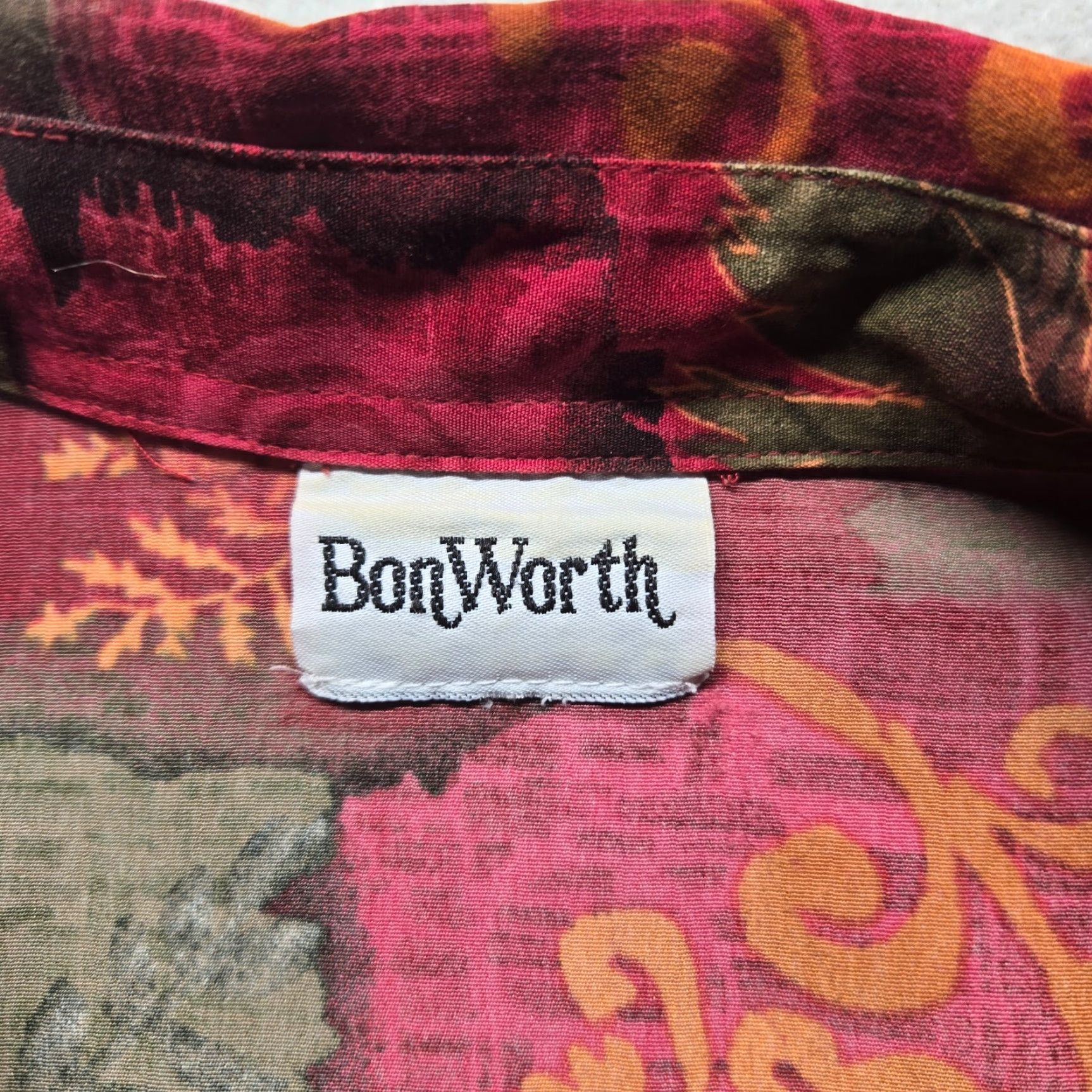 Vintage BonWorth Red Fall Button Up Shirt Long Sleeve Adult Women's Size XL Extra Large Shirt Womens XL Red BonWorth Fall Button-Up Long Sleeve Size XL / US 12-14 / IT 48-50 - 3 Thumbnail