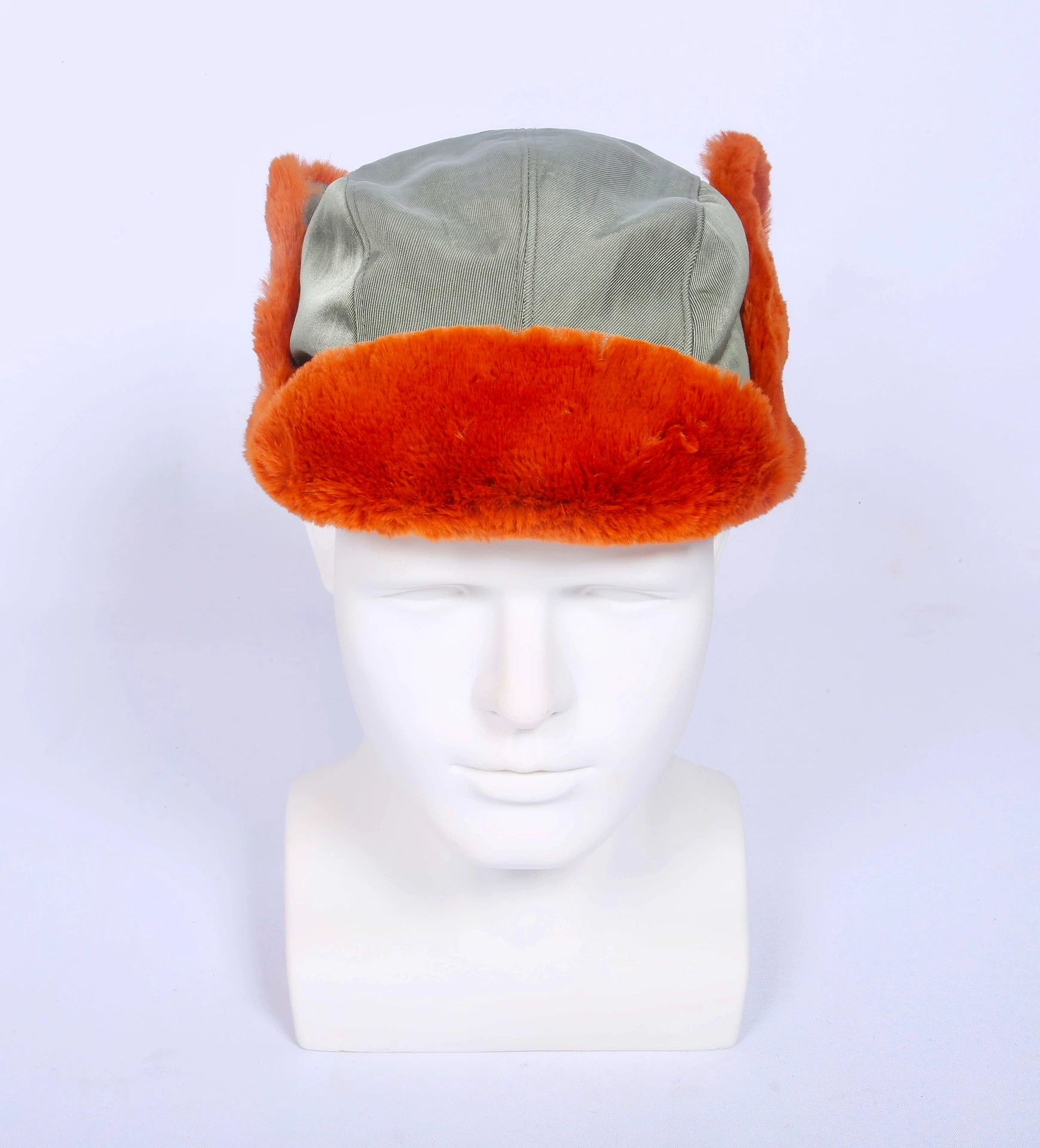 KIJIMA TAKAYUKI kijima takayuki dog ear hat olive green dirty orange faux 2 Size ONE SIZE - 5 Thumbnail