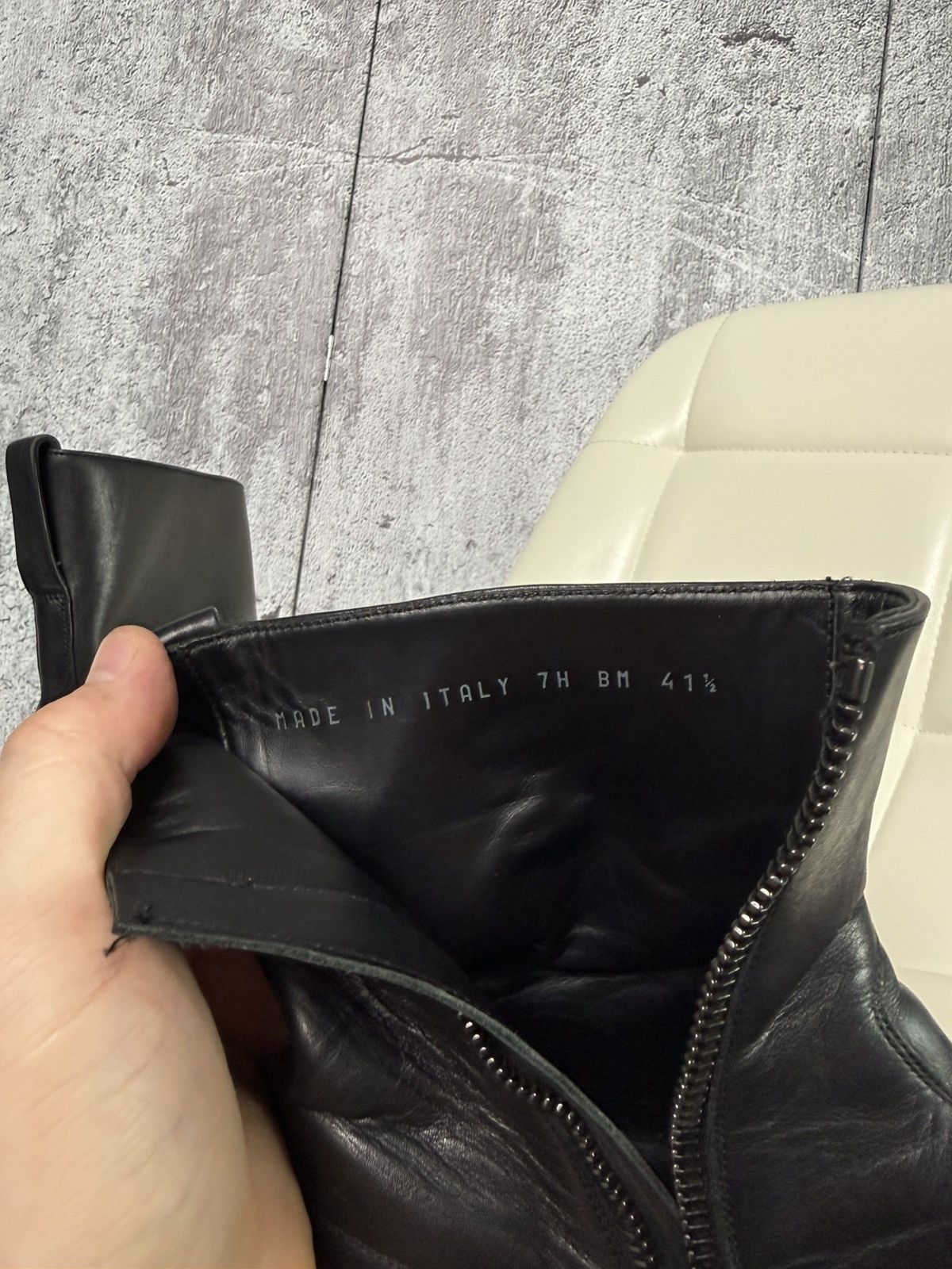 Dior × Hedi Slimane Dior Homme AW 2007 HEDI SLIMANE Era Zip-Up Leather Boots Size US 8.5 / EU 41-42 - 23 Thumbnail
