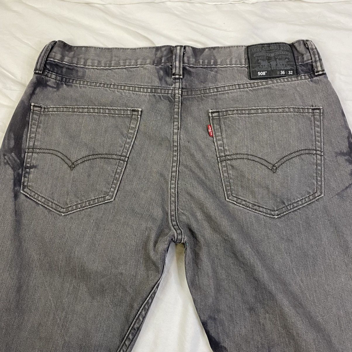Levi's Levi's 508 Jeans Men's Gray/Black Sz 36x32 Splatter EUC Size US 36 / EU 52 - 6 Thumbnail