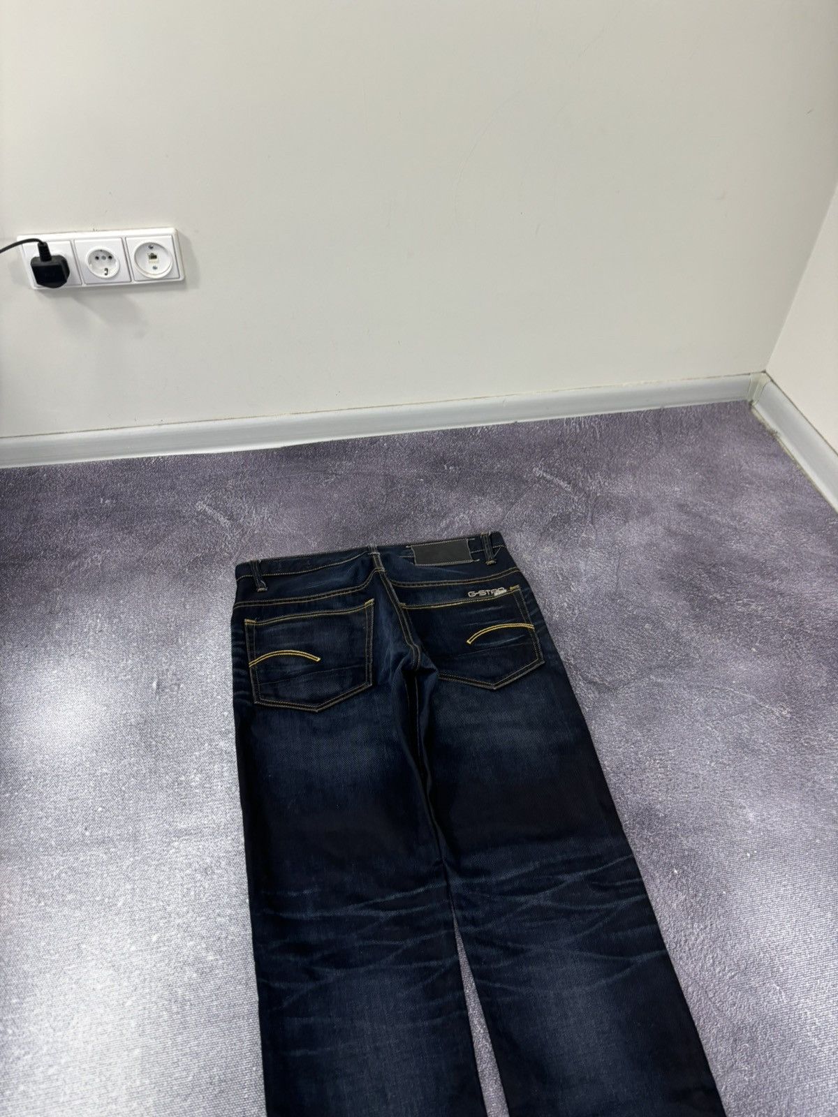 G-Star Vintage G-Star Raw Avant Garde Hype Navy Denim Biker Jeans Size US 33 - 4 Thumbnail