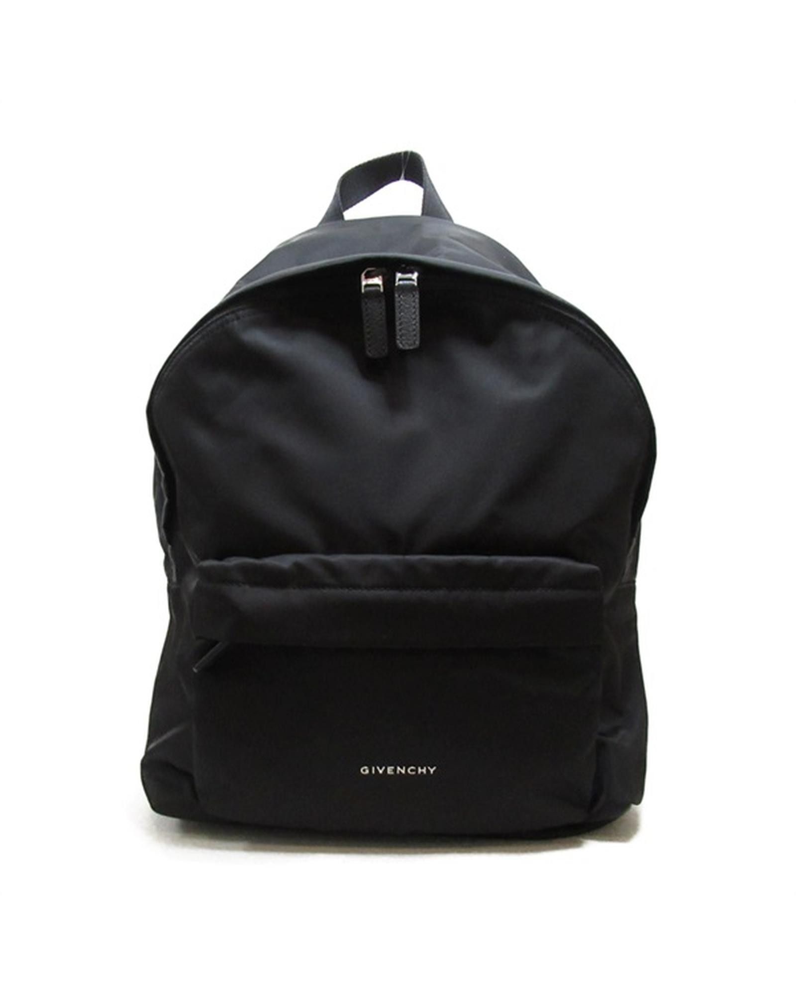 image of Givenchy Black Nylon Logo Backpack In Excellent Condition, Women's