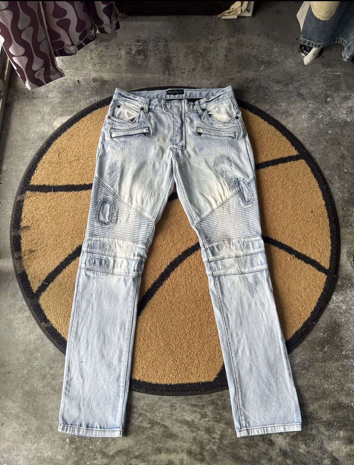 In The Attic 🔥Rare In The Attic Homme Biker Denim Size US 33 - 4 Thumbnail