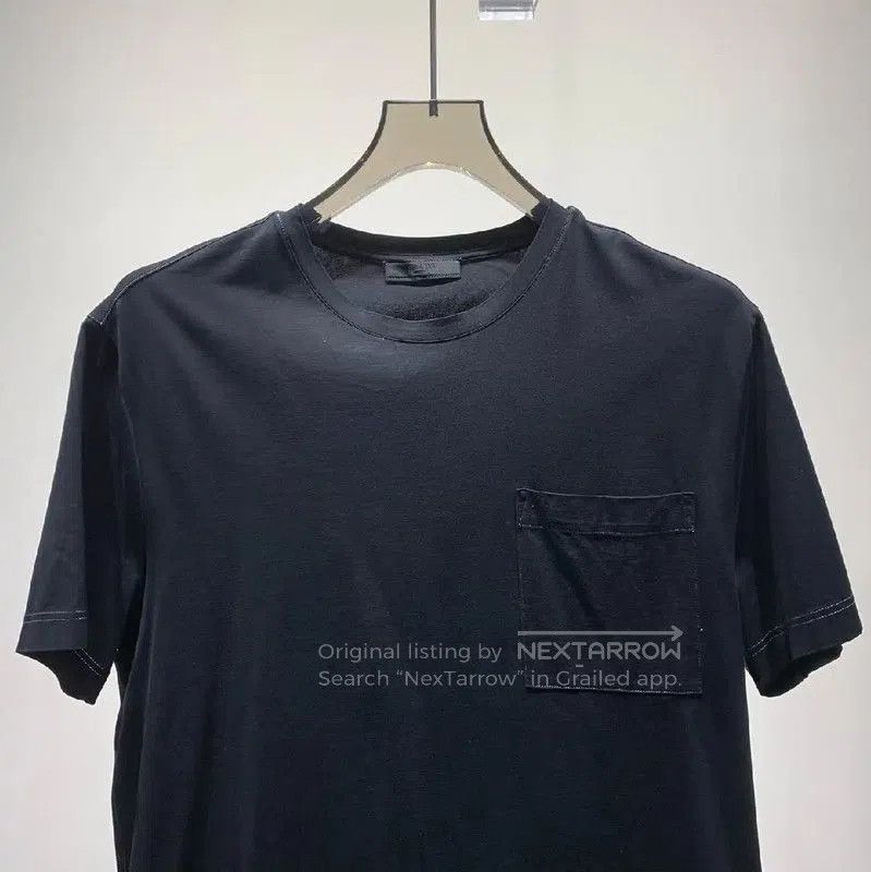 Prada Prada Black Cotton Men's T-shirt. Size US L / EU 52-54 / 3 - 3 Thumbnail