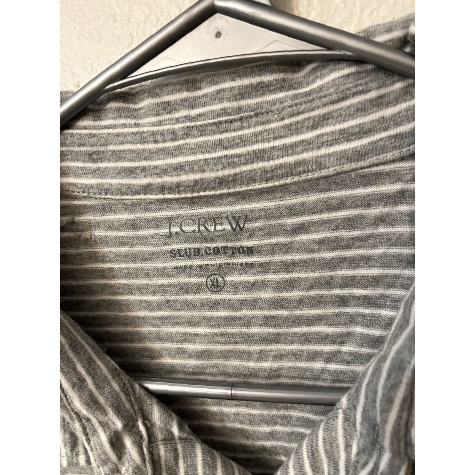 J.Crew J.CREW Polo Shirt Mens XL Striped Slub Cotton Pocket Preppy Casual Shirt Size US XL / EU 56 / 4 - 2 Thumbnail