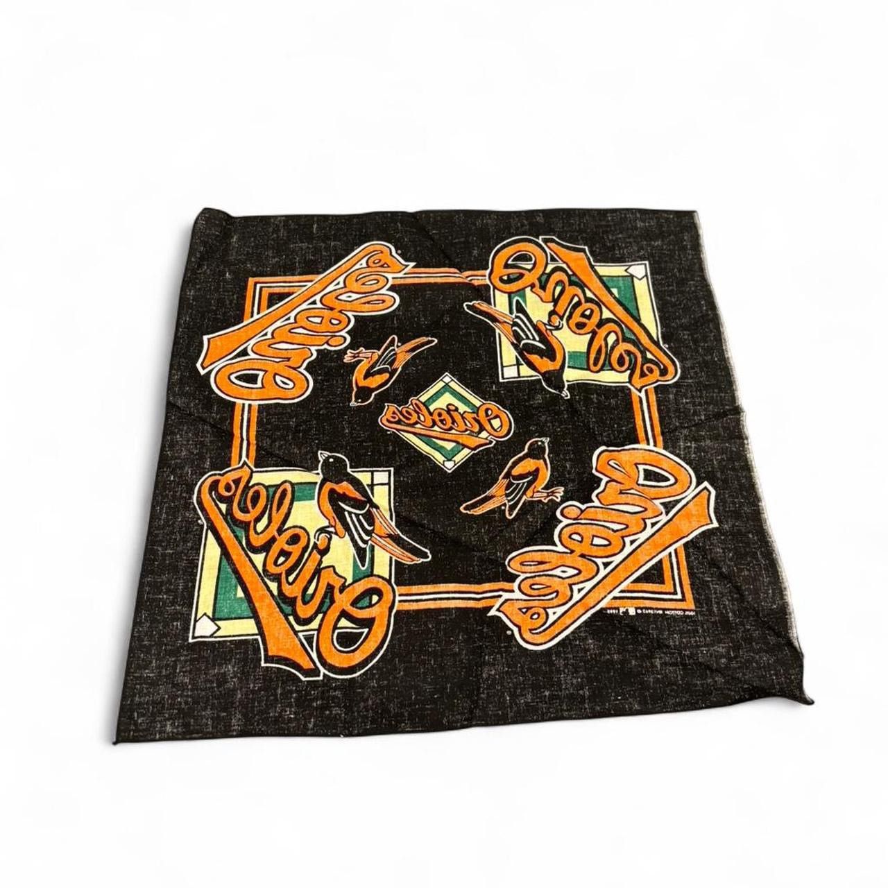 MLB Vintage 1995 Baltimore Orioles Cotton Bandana Handkerchief Size ONE SIZE - 4 Thumbnail
