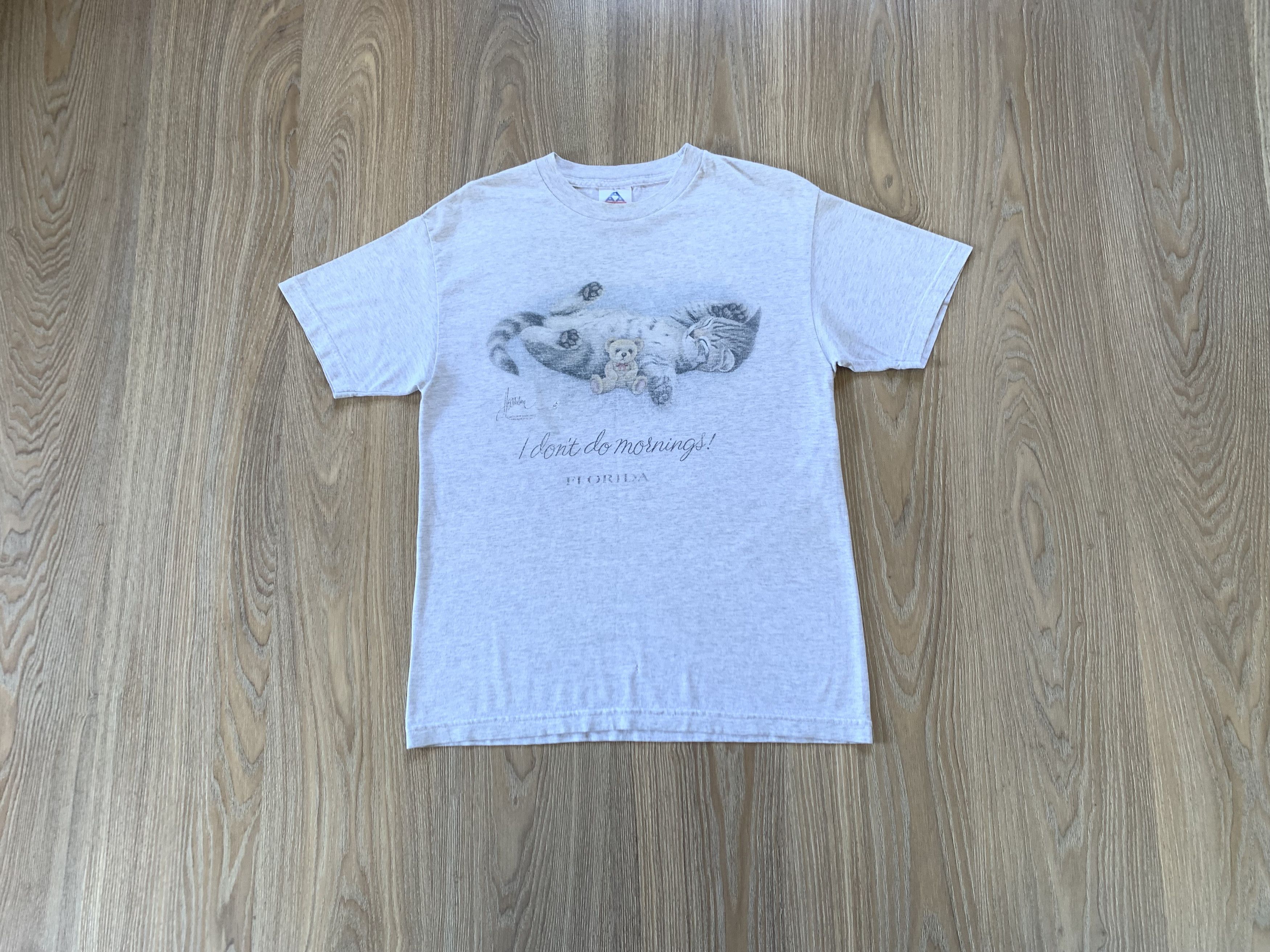 Alstyle × Vintage Vintage Alstyle I Don't Do Morning Bob Harrison Cat T Shirt Size US M / EU 48-50 / 2 - 1 Thumbnail