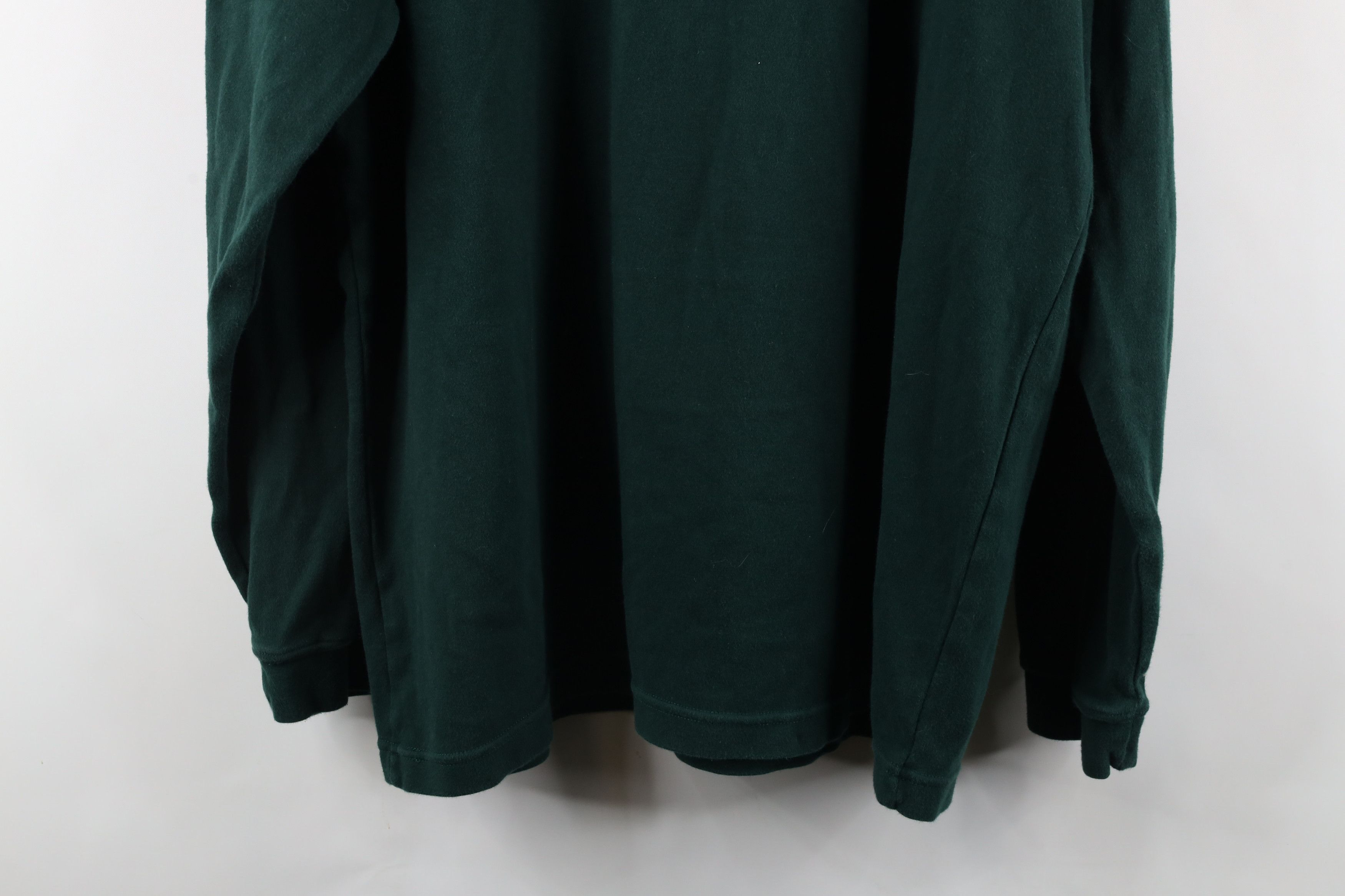 Vintage Vintage 90s Streetwear Heavyweight Turtleneck T-Shirt Green Size US XL / EU 56 / 4 - 9 Thumbnail