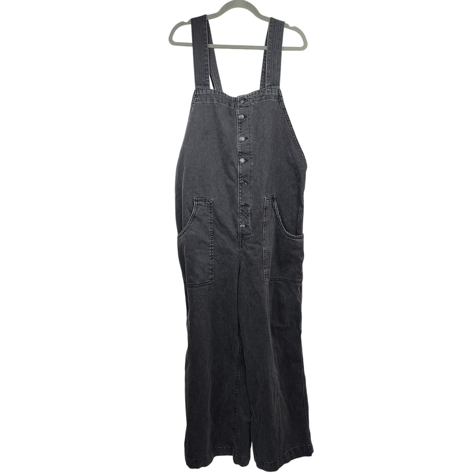 Free People Free People We The Free Field of Flowers Overalls Womens XL Size 33" - 1 Thumbnail