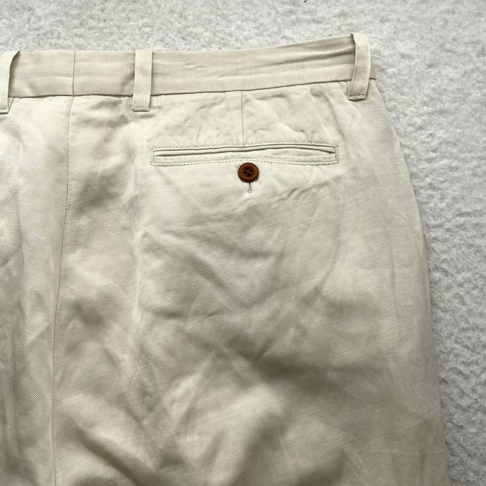 Tommy Bahama Tommy Bahama Pants Mens 38x32 Ivory White Linen Blend Relaxed Golf Resort Beach Shirt? Size US 38 / EU 54 - 6 Thumbnail