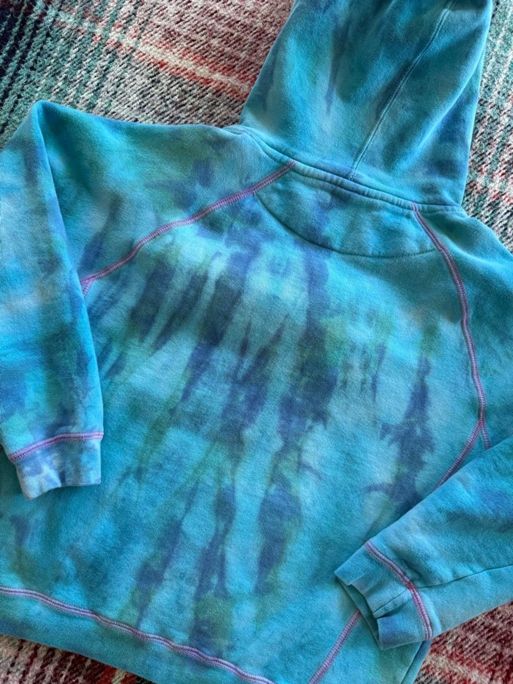 Vintage Vintage Blue Tie-Dye Niagara Falls Hoodie M Size M / US 6-8 / IT 42-44 - 4 Thumbnail