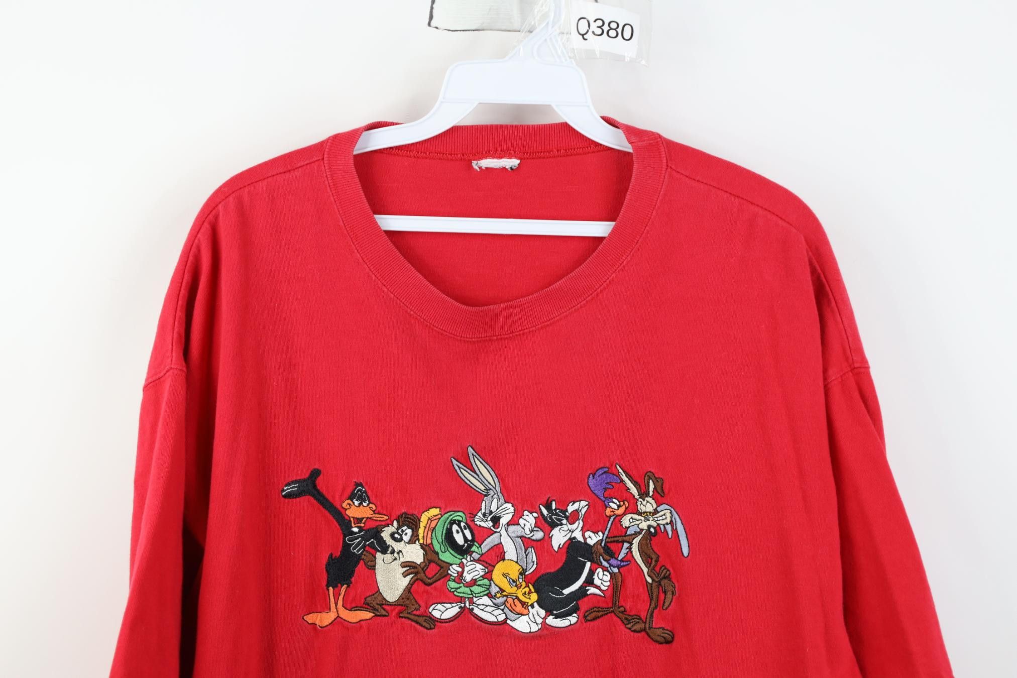 Vintage Vintage 90s Looney Tunes Bugs Bunny and Friends T-Shirt Red Size US XL / EU 56 / 4 - 2 Thumbnail