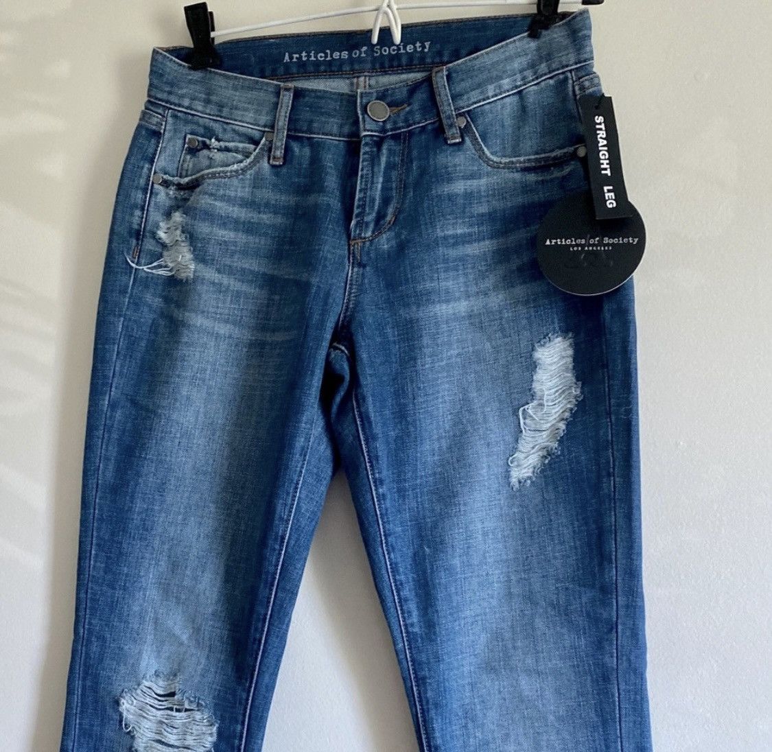 Other ARTICLES OF SOCIETY DISTRESSED MEDIUM WASH JEANS Size 27" / US 4 / IT 40 - 6 Thumbnail