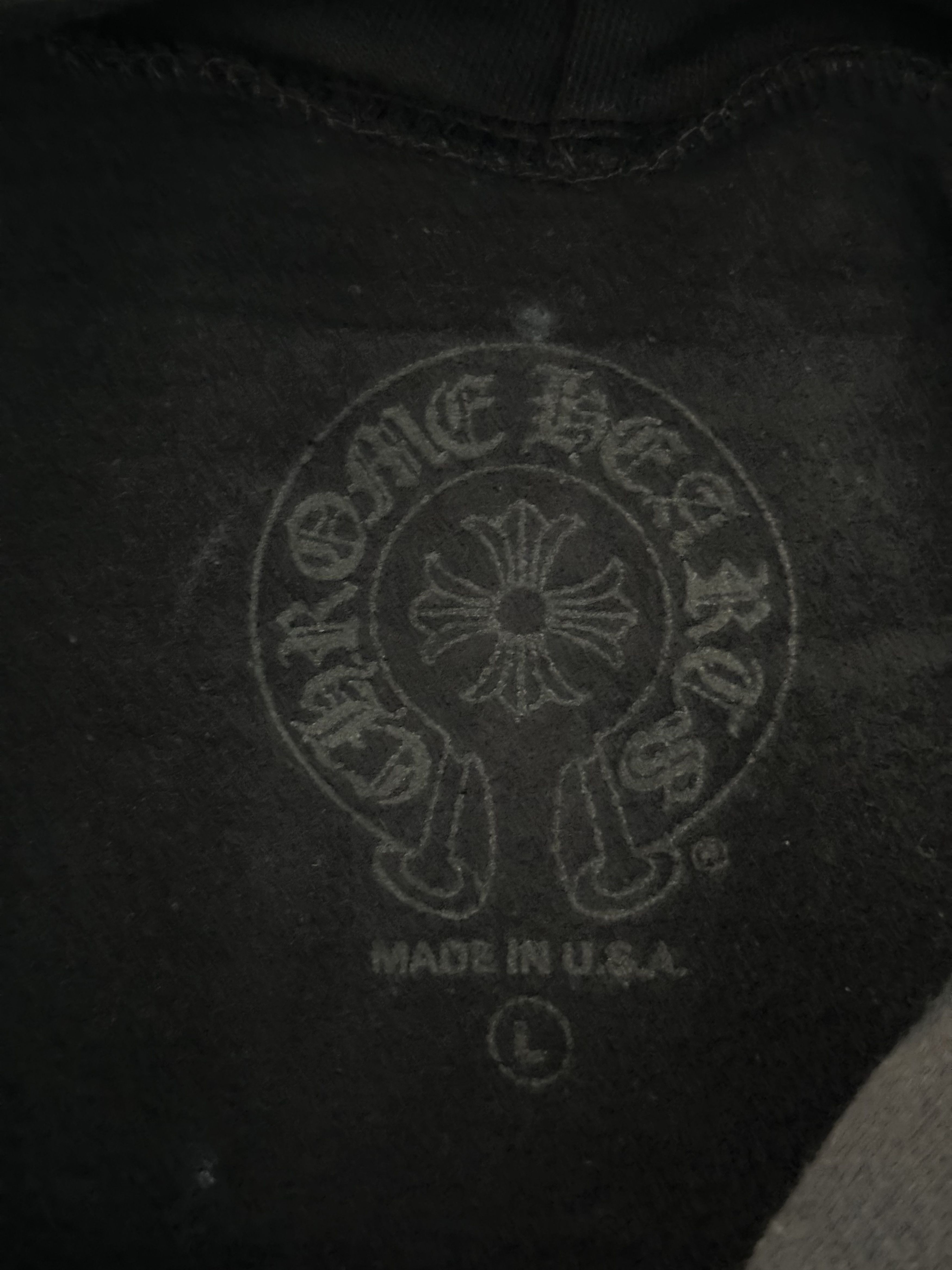 Chrome Hearts Chrome Hearts Black & Silver Script Logo Hoodie Size US L / EU 52-54 / 3 - 3 Thumbnail
