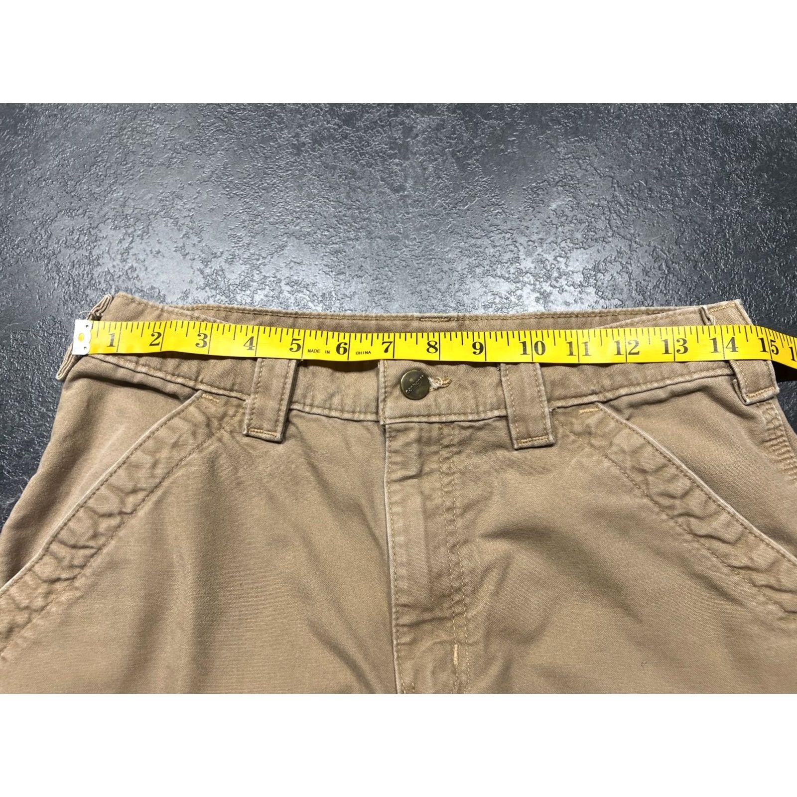 Carhartt VINTAGE Carhartt Pants Mens 30x30 Beige Carpenter Dungaree fit Slits at the bottom Mens Size US 30 / EU 46 - 5 Thumbnail