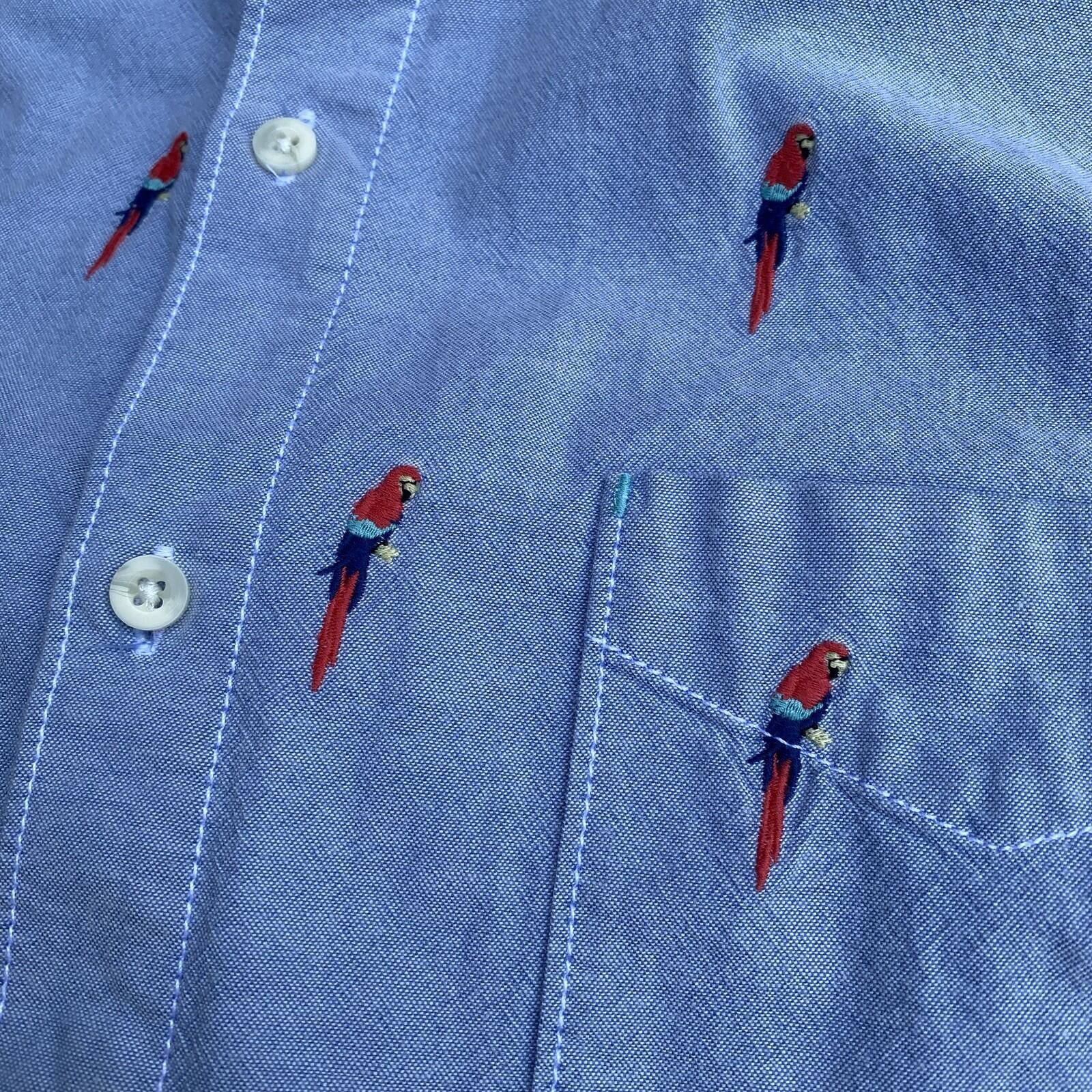 Tommy Bahama Tommy Bahama Shirt Mens Size XL Tropical Embroidered Parrot Size US XL / EU 56 / 4 - 5 Thumbnail
