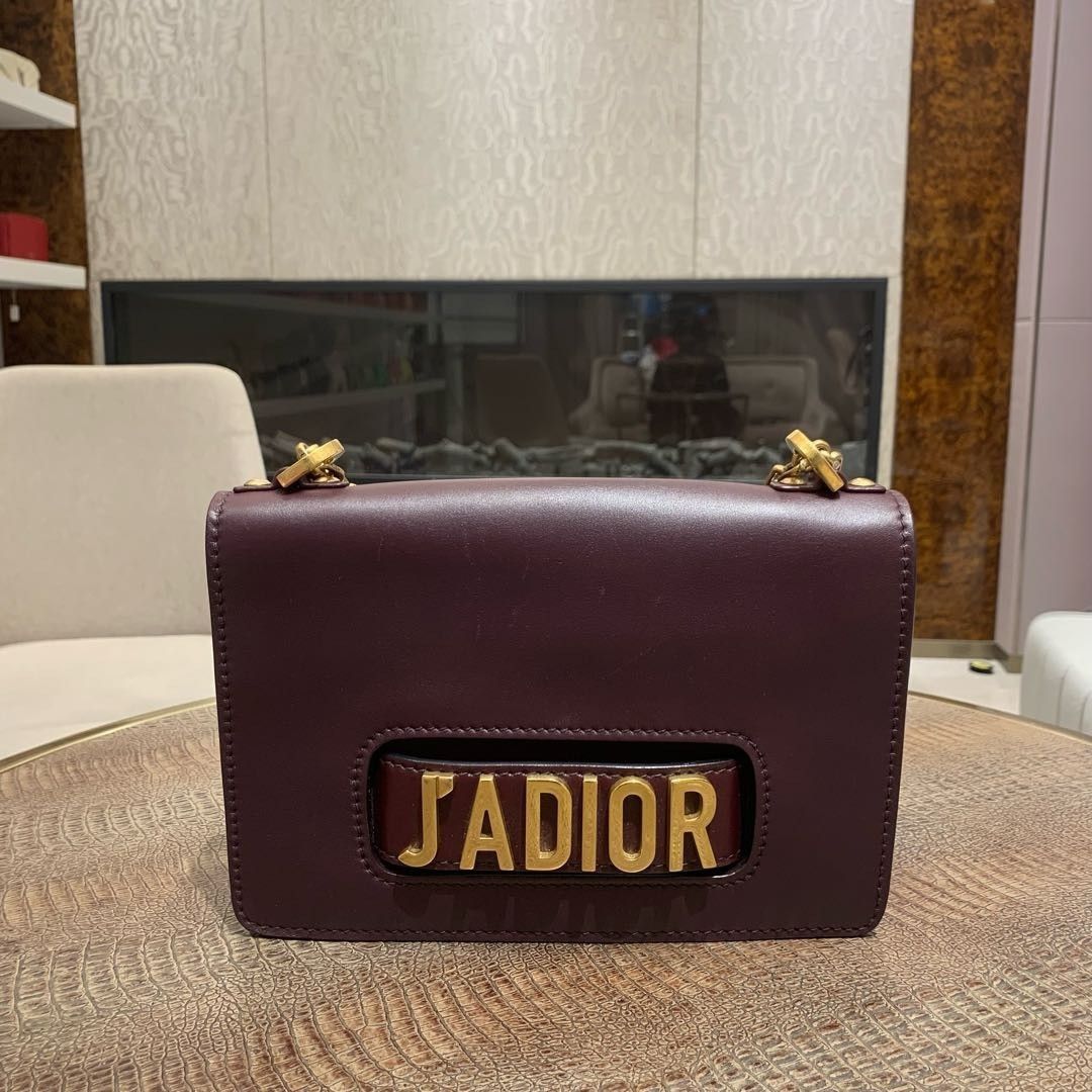 Dior Dior J'adior Burgundy Leather Flap Bag ONE SIZE Size ONE SIZE - 1 Thumbnail
