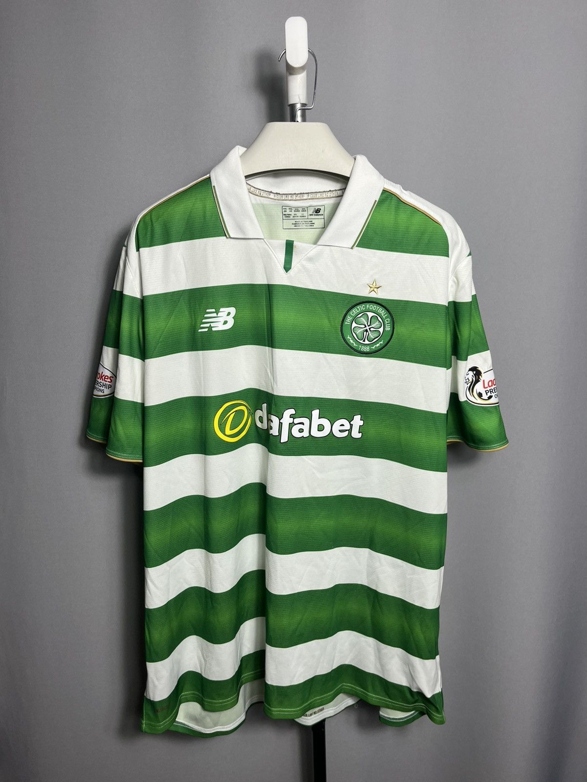New Balance Celtic 2016 2017 Football jersey Home Ladbrokes Premiership Size US XXL / EU 58 / 5 - 1 Thumbnail