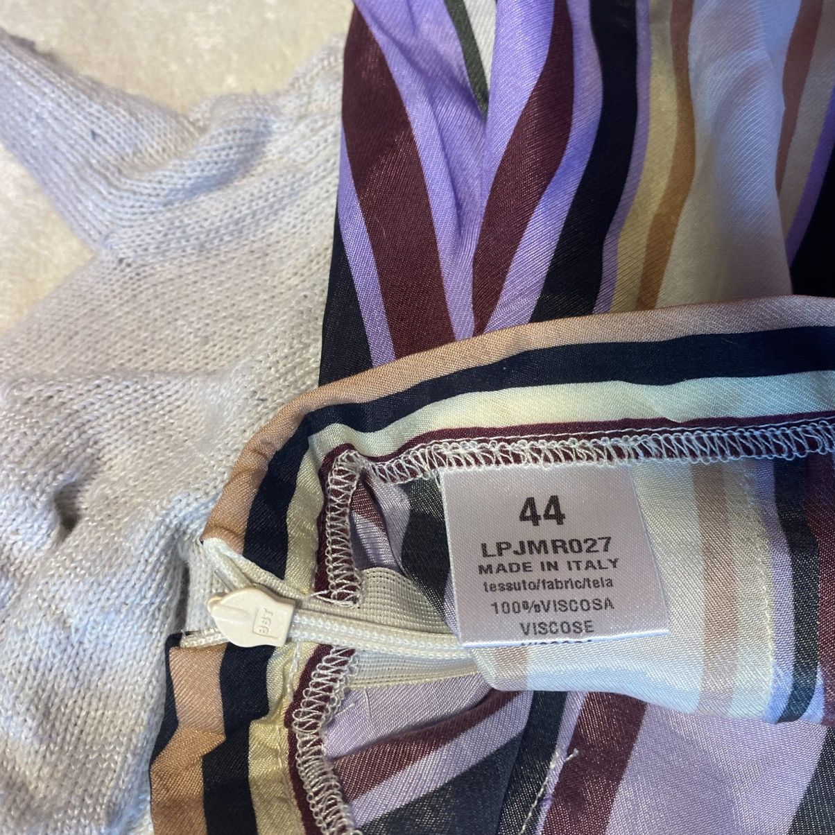 Other KAOS JEANS Wide Leg Striped Pants Italian Viscose Sz 44 Size 30" / US 8 / IT 44 - 6 Thumbnail
