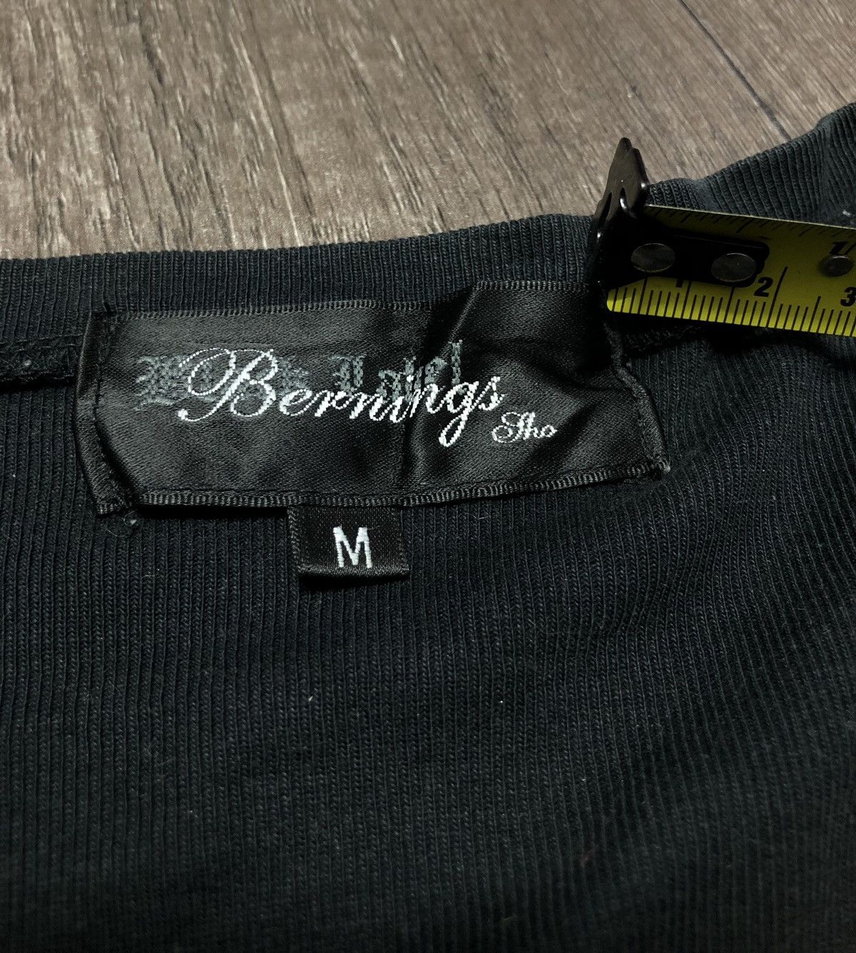 Japanese Brand Bernings Sho Black Label V Stitch Long Sleeve Tee Shirt Size US M / EU 48-50 / 2 - 17 Thumbnail
