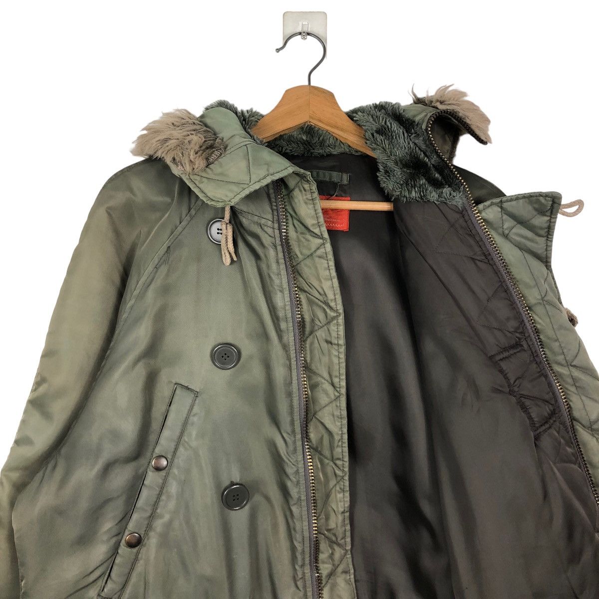 Avirex 🔥Vintage Fly Bomber Jacket Cargo Avirex Usa Mink Fur Hoodie Size US M / EU 48-50 / 2 - 13 Thumbnail