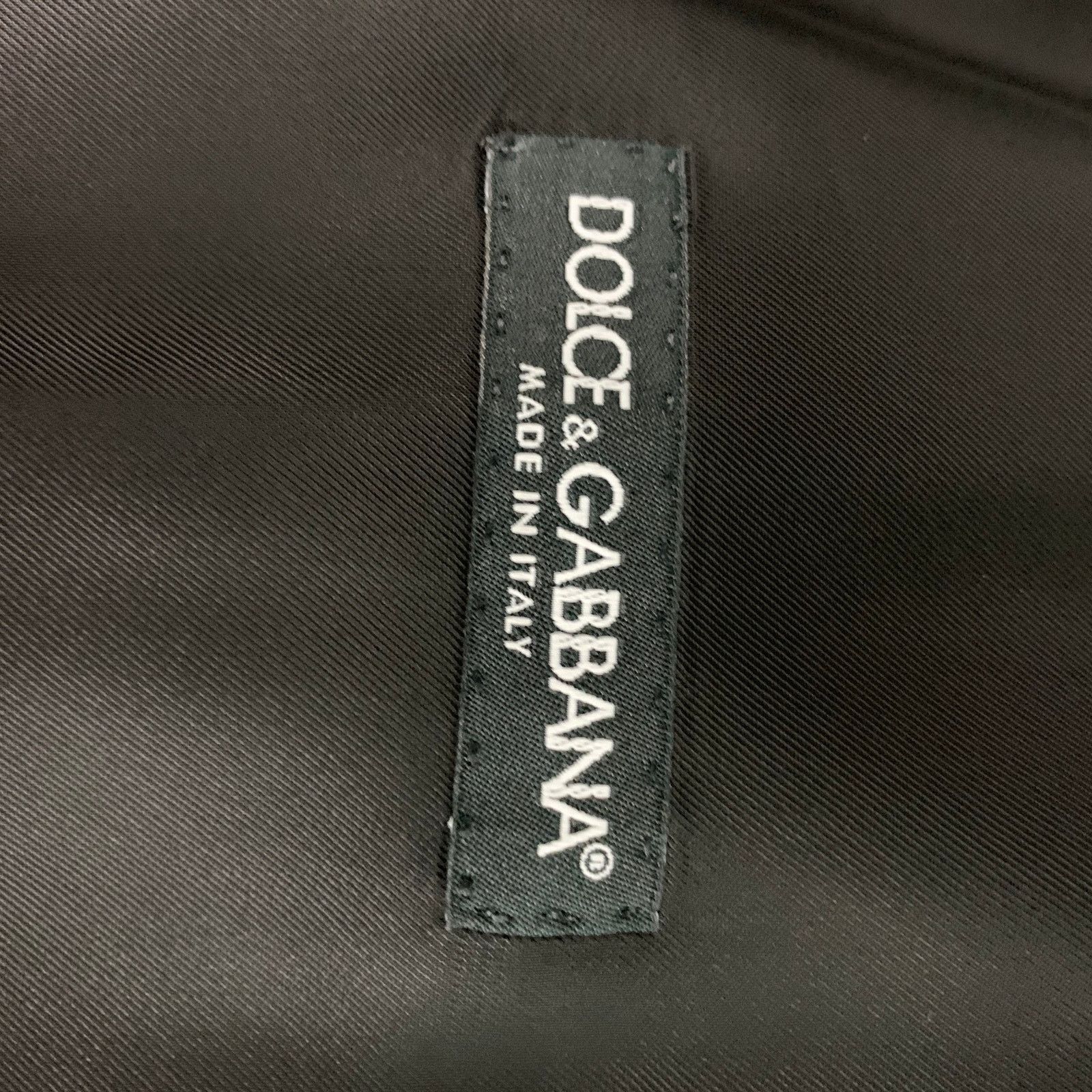 Dolce & Gabbana DOLCE & GABBANA Size 46 Plaid Wool Buttoned Black Vest Size 46R - 4 Thumbnail