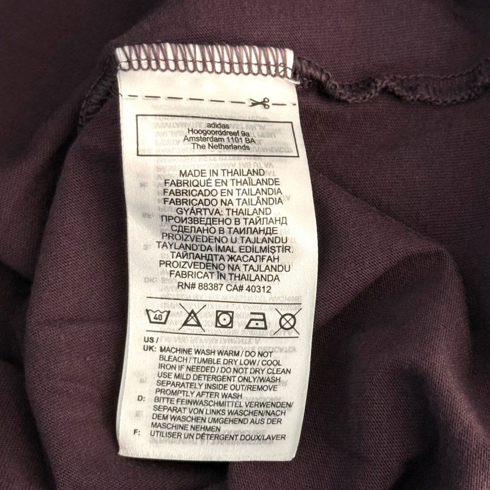 Adidas Adidas T-Shirt Womens M Purple Sporty Gymwear GE1196 Short Sleeve Logo Crew Neck Size M / US 6-8 / IT 42-44 - 5 Thumbnail