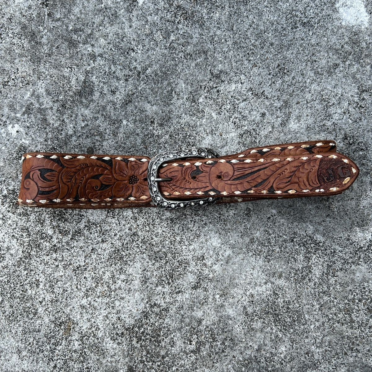 KAPITAL ベルト Kapital Oiled Leather Studded Disco Buckle Belt | CO JP