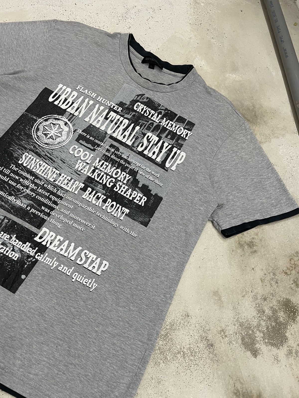 Japanese Brand City Natural Photo City Life Sunshine Poem Layered Tee Size US L / EU 52-54 / 3 - 3 Thumbnail