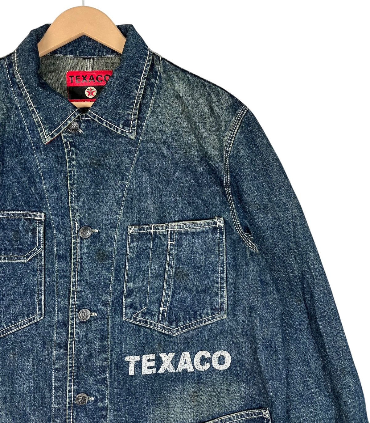 Vintage Vintage Texaco 13 Star Button Denim Jacket Size US L / EU 52-54 / 3 - 6 Thumbnail