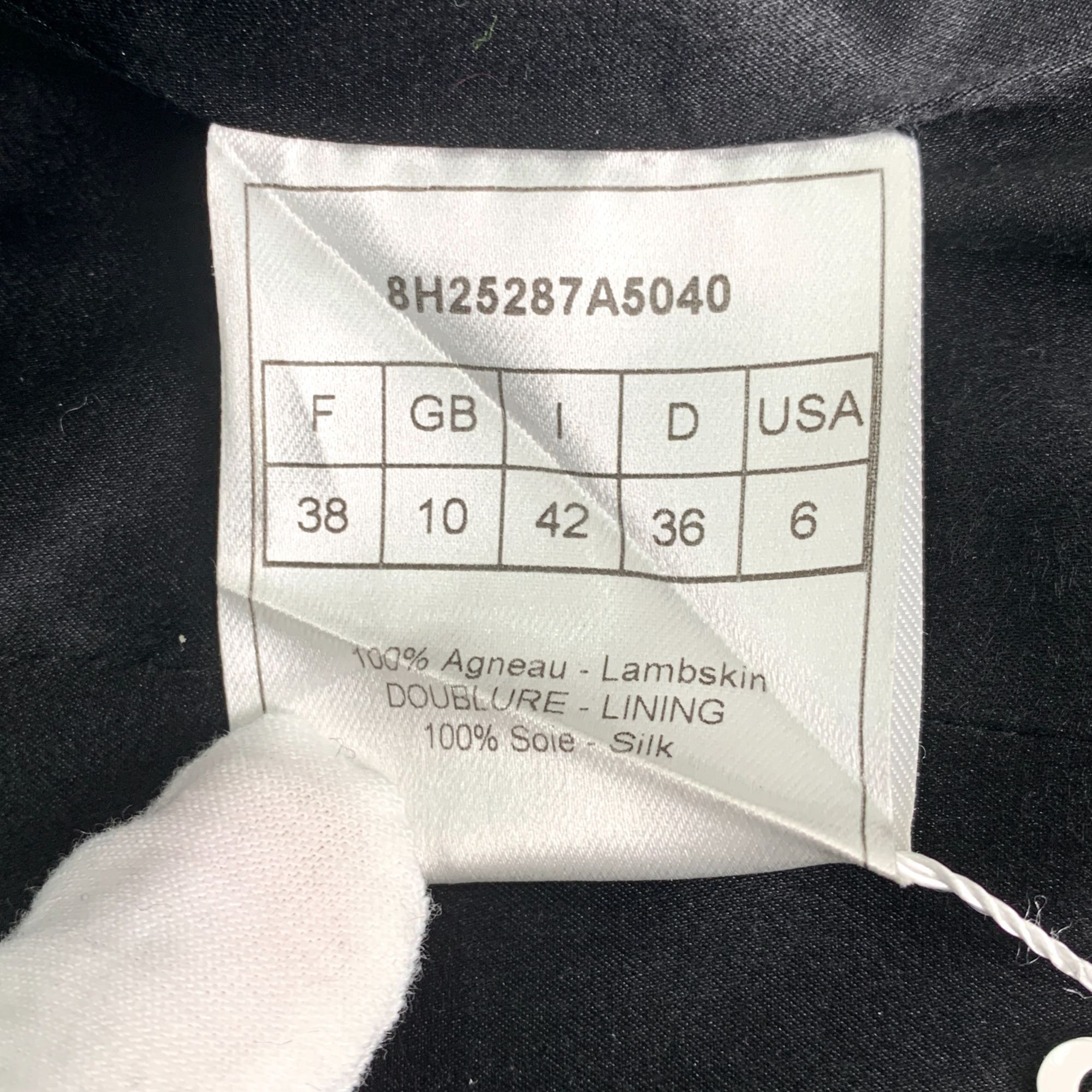 Dior H10163 Christian Dior Black Lambskin Leather Jacket Size XS / US 0-2 / IT 36-38 - 6 Thumbnail