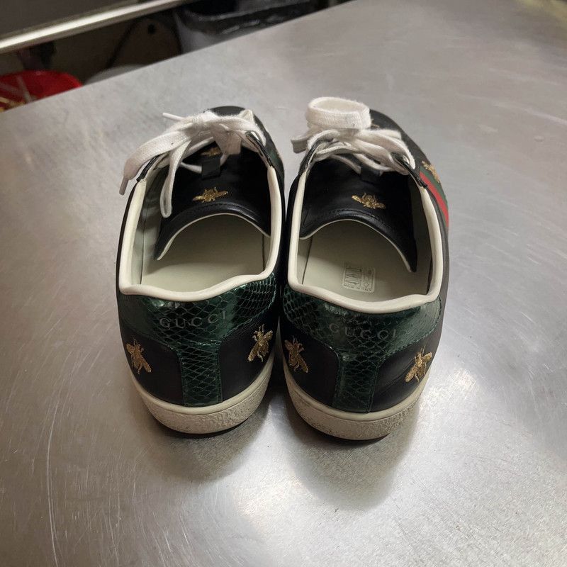Gucci Gucci Ace Canvas Embroidered Bee Sneakers Size US 8 / EU 41 - 2 Thumbnail