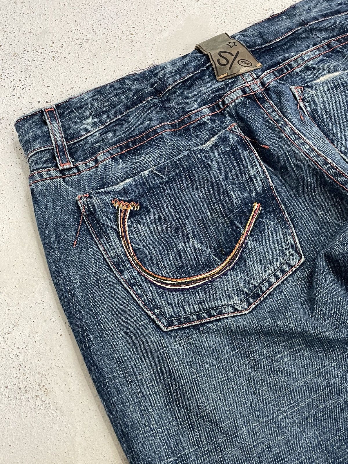 Hysteric Glamour × Japanese Brand Sacred 28 Bootcut Front Pocket Embroidery Distressed Size US 32 / EU 48 - 13 Thumbnail
